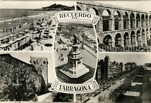 AK / Ansichtskarte Tarragona Diversos aspectos de la Ciudad Strand Viadukt Denkmal Tarragona
