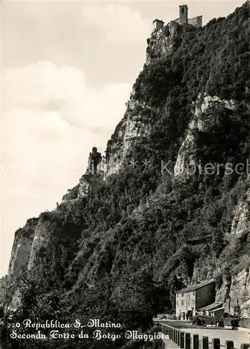 AK / Ansichtskarte San_Marino_Repubblica Seconda Torre da Borgo Maggiore San_Marino_Repubblica