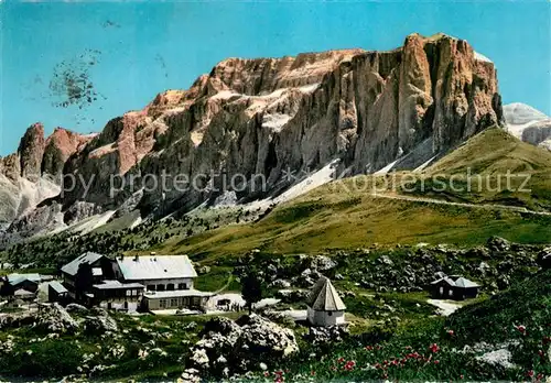 AK / Ansichtskarte Rifugio_Passo_Sella Gruppo del Sella Sellerjoch Berghotel Alpenpass Rifugio_Passo_Sella