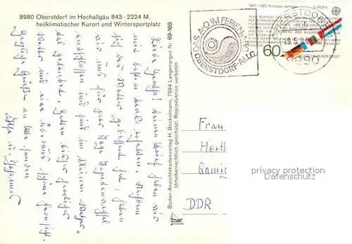 AK / Ansichtskarte Oberstdorf Teilansichten Kurort Wintersportplatz Kirche Parkanlagen Bodenschach Alpenblick Oberstdorf