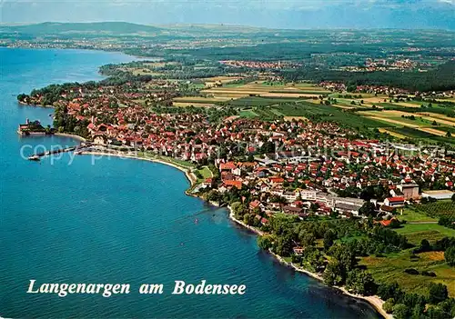 AK / Ansichtskarte Langenargen_Bodensee Fliegeraufnahme Langenargen Bodensee