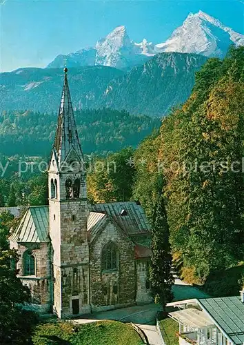 AK / Ansichtskarte Berchtesgaden Evangelische Kirche mit Watzmann Berchtesgadener Alpen Berchtesgaden