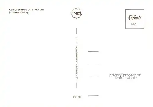 AK / Ansichtskarte St_Peter Ording Katholische St Ulrich Kirche St_Peter Ording