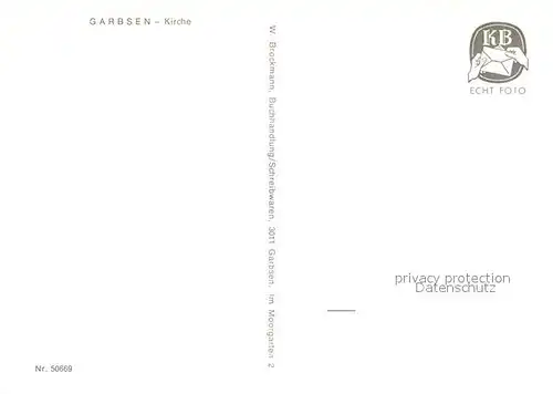 AK / Ansichtskarte Garbsen Kirche Garbsen