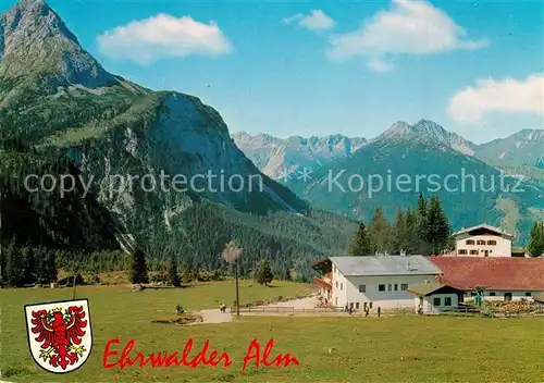AK / Ansichtskarte Ehrwald_Tirol Ehrwalder Alm mit Sonnenspitze Lechtaler Alpen Grubigstein Gartner Wand Ehrwald Tirol