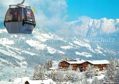AK / Ansichtskarte Sankt_Johann_Pongau Hotel Oberforsthof Bergbahn Winterpanorama Alpen Sankt_Johann_Pongau