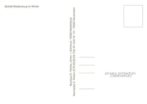 AK / Ansichtskarte Waldenburg_Sachsen Schloss im Winter Waldenburg Sachsen