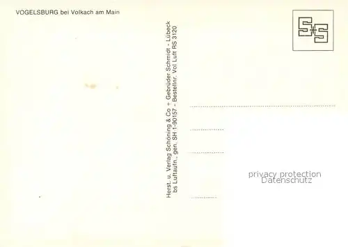 AK / Ansichtskarte Vogelsburg_Volkach Fliegeraufnahme Vogelsburg Volkach