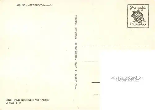 AK / Ansichtskarte Schneeberg_Unterfranken Panorama Baumbluete Partie am Fluss Landschaft Natur Pferde Schneeberg Unterfranken