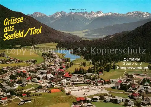 AK / Ansichtskarte Seefeld_Tirol Fliegeraufnahme Olympia Sport Kongresszentrum Seefeld Tirol