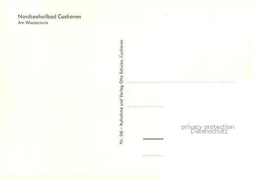 AK / Ansichtskarte Cuxhaven_Nordseebad Wasserturm Cuxhaven_Nordseebad