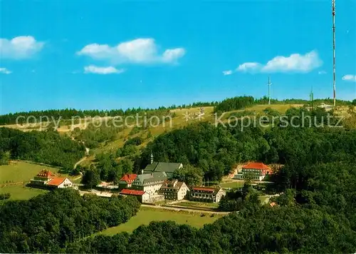 AK / Ansichtskarte Kreuzberg_Rhoen Kloster Fernsehsender Fliegeraufnahme Kreuzberg Rhoen