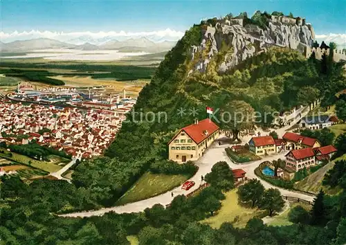 AK / Ansichtskarte Singen_Hohentwiel Fliegeraufnahme  Singen Hohentwiel