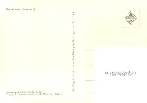 AK / Ansichtskarte Konstanz_Bodensee Fliegeraufnahme Konstanz_Bodensee