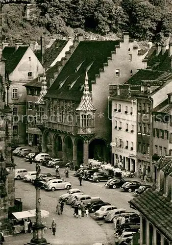 AK / Ansichtskarte Freiburg_Breisgau Muensterplatz Kaufhaus Freiburg Breisgau