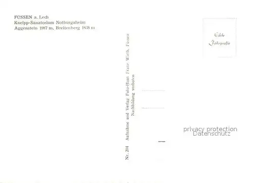 AK / Ansichtskarte Fuessen_Allgaeu Kneipp Sanatorium Notburgaheim  Fuessen Allgaeu