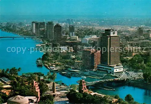 AK / Ansichtskarte Giza Fliegeraufnahme Nil Stadt Giza