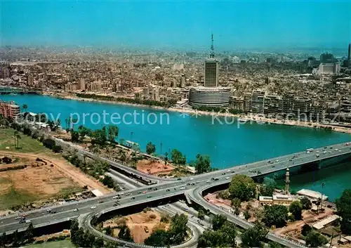 AK / Ansichtskarte Kairo Fliegeraufnahme Bruecke des 8. Oktober Kairo