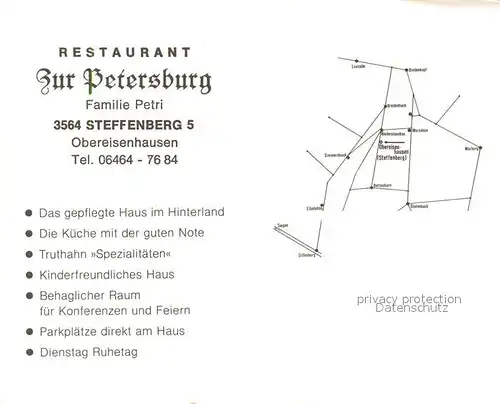 AK / Ansichtskarte Steffenberg Restaurant Zur Petersburg Steffenberg