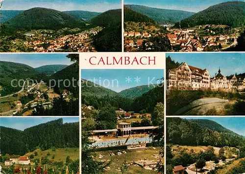 AK / Ansichtskarte Calmbach_Enz Fliegeraufnahme Panorama Schwimmbad Calmbach Enz