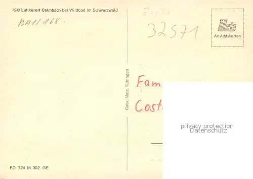 AK / Ansichtskarte Calmbach_Enz Fliegeraufnahme Panorama Schwimmbad Calmbach Enz