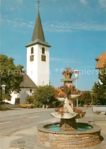 AK / Ansichtskarte Birkendorf Kirche Brunnen Birkendorf