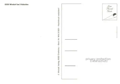 AK / Ansichtskarte Windorf_Niederbayern Teilansicht mit Kirche Windorf Niederbayern