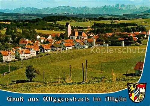 AK / Ansichtskarte Wiggensbach mit Kenzenhochgebirge Saeuling und Zugspitze Wiggensbach