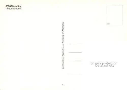 AK / Ansichtskarte Wemding Heubachturm Wemding