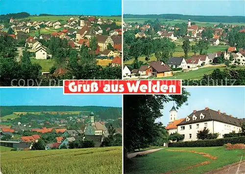 AK / Ansichtskarte Welden_Augsburg Panorama Teilansichten Kirche Welden Augsburg
