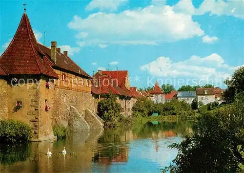 AK / Ansichtskarte Weissenburg_Bayern Seeweiher Schloss Weissenburg Bayern