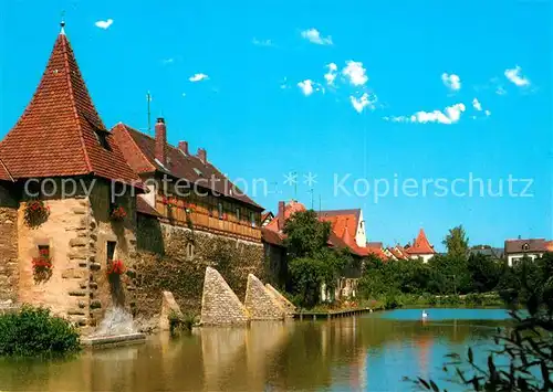 AK / Ansichtskarte Weissenburg_Bayern Seeweiher Schloss Weissenburg Bayern