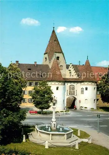 AK / Ansichtskarte Weissenhorn Oberes Tor Brunnen Weissenhorn