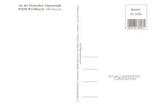 AK / Ansichtskarte Weissbach_Alpenstrasse Wasserfall Felsengarten Pichleralm Weissbachschlucht Kaitlalm Panorama Reiteralm Harbachalm St Vinzenz Weissbach_Alpenstrasse