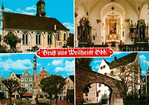 AK / Ansichtskarte Weilheim_Oberbayern Kirche Inners Marktplatz Alte Stadtmauer

Marktplatz Portal Weilheim Oberbayern