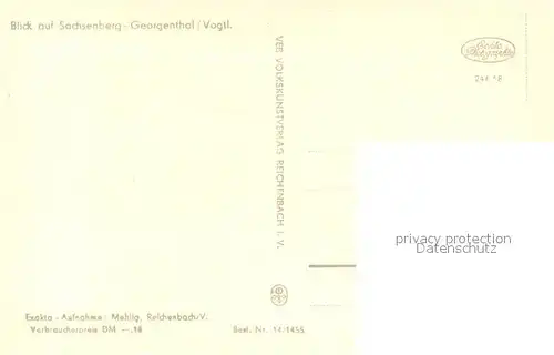 AK / Ansichtskarte Sachsenberg Georgenthal Panorama Sachsenberg Georgenthal