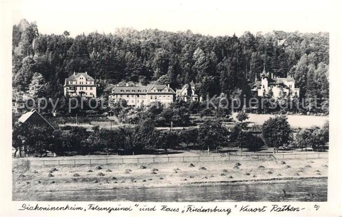 Ak Ansichtskarte Rathen Saechsische Schweiz Diakonissenheim