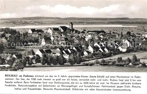 AK / Ansichtskarte Bad_Buchau_Federsee Panorama Franckh Chronik Karte Bad_Buchau_Federsee