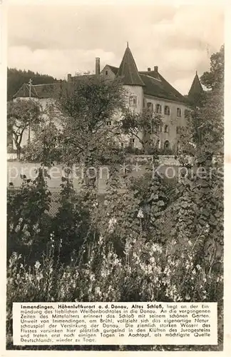 AK / Ansichtskarte Immendingen Altes Schloss Kosmos Chronik Karte Immendingen