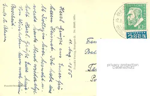 AK / Ansichtskarte Neresheim Abtei Franckh Chronik Karte Neresheim