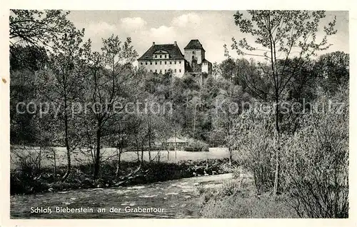 AK / Ansichtskarte Bieberstein_Rhoen_Sachsen Schloss an der Grabentour Bieberstein_Rhoen_Sachsen
