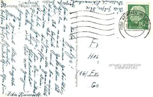 AK / Ansichtskarte Kempten_Allgaeu Panorama Blick zu den Alpen Kempten Allgaeu