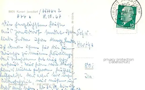 AK / Ansichtskarte Jonsdorf Panorama Kurort Zittauer Gebirge Jonsdorf