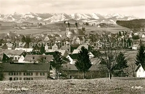 AK / Ansichtskarte Lindenberg_Allgaeu Gesamtansicht mit Alpenpanorama Lindenberg Allgaeu