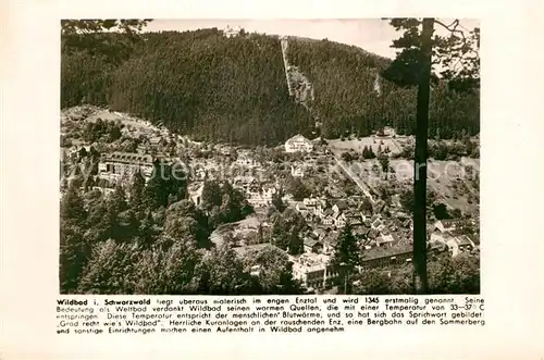 AK / Ansichtskarte Bad_Wildbad Panorama Kurort im Schwarzwald Franckh Chronik Karte Bad_Wildbad