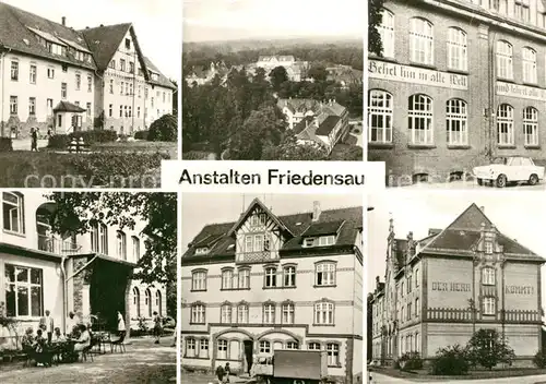 AK / Ansichtskarte Friedensau Altersheim Friedensau Neue Schule Erholungsheim Verwaltungsgebaeude Friedensau