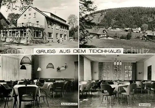 AK / Ansichtskarte Holzhau_Brand Erbisdorf Betriebsferienheim Teichhaus Aufenthaltsraum Speisesaal Holzhau Brand Erbisdorf