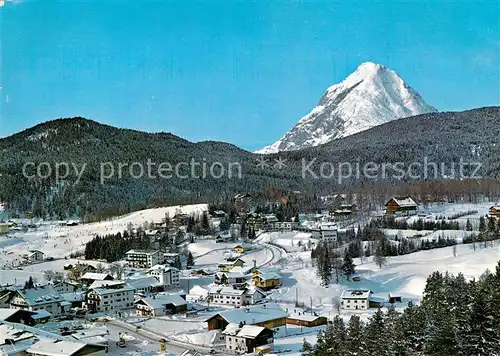 AK / Ansichtskarte Seefeld_Tirol Panorama Wintersportort gegen Hohe Munde Mieminger Kette Seefeld Tirol