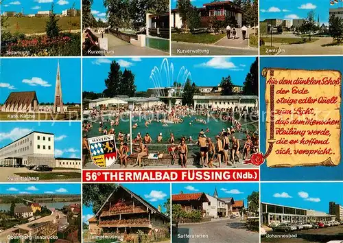 AK / Ansichtskarte Bad_Fuessing Thermalbad Kurzentrum Kurverwaltung Zentrum Kirche Kurmittelhaus Johannesbad Obernberg Innbruecke Heimatmuseum Safferstetten Bad_Fuessing