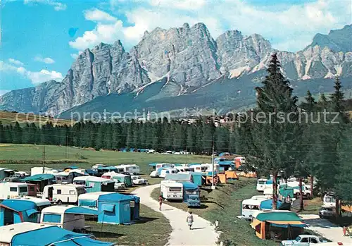 AK / Ansichtskarte Cortina_d_Ampezzo Camping Dolomiti Campingplatz Dolomiten Cortina_d_Ampezzo
